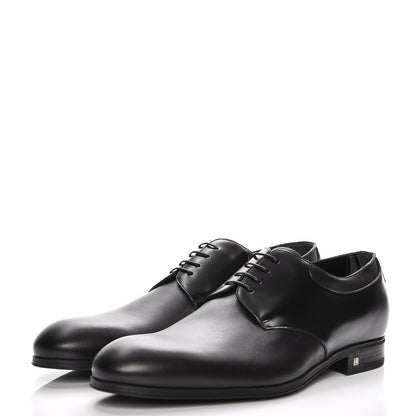 Louis Vuitton Lambskin Derby Lace Up Shoes 8 Black 3 of 8
