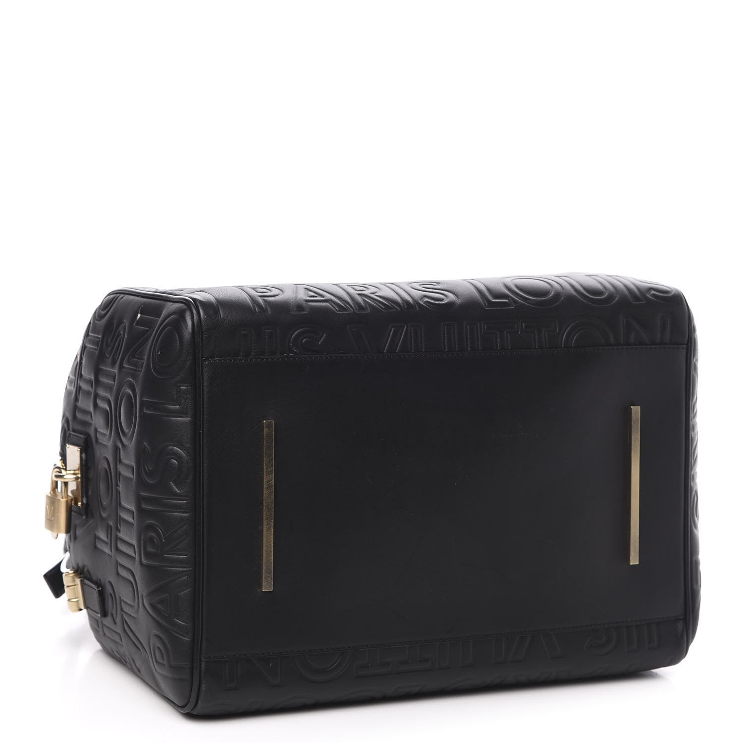 Louis Vuitton Calfskin Embossed Speedy Cube 30 Black 4 of 10