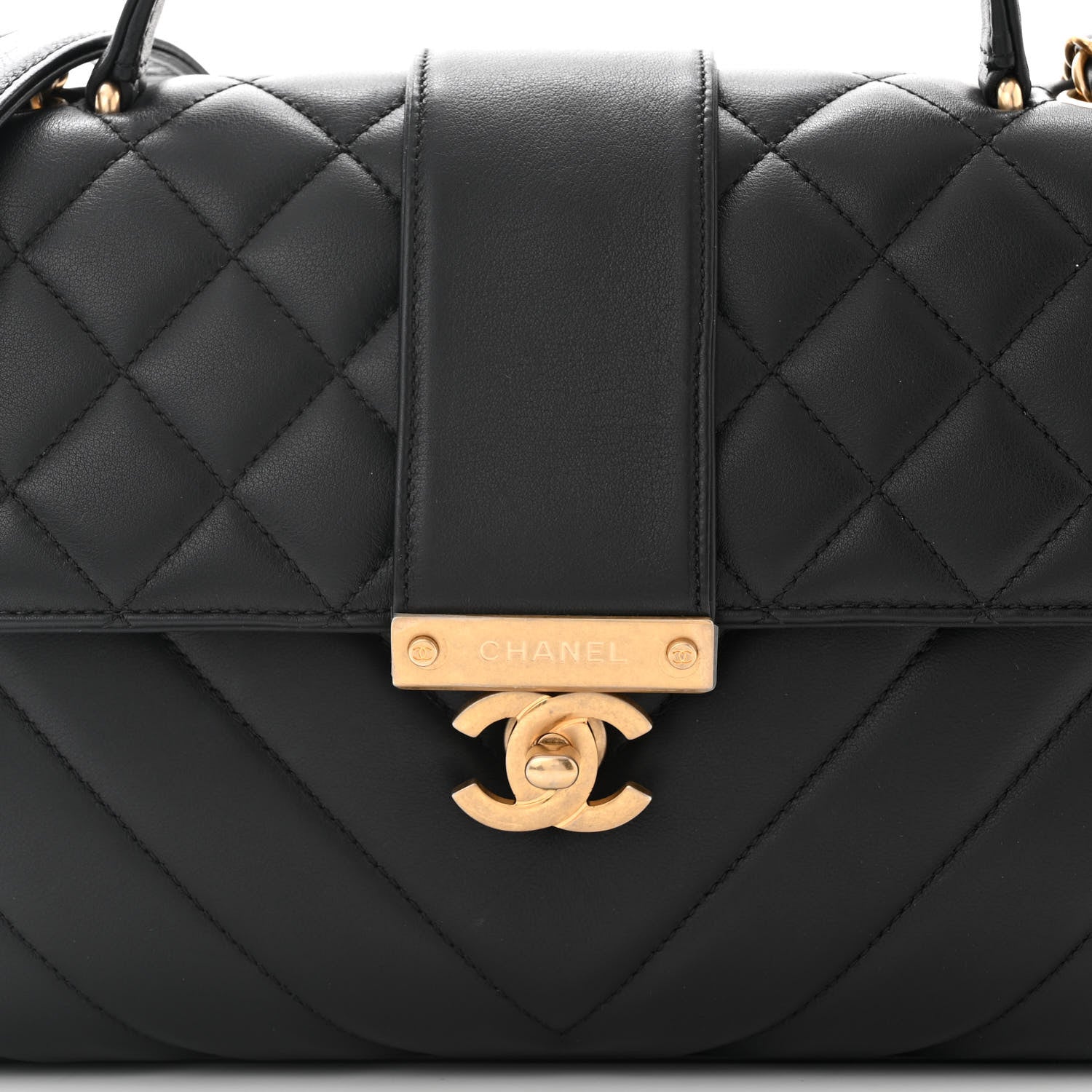 Chanel Calfskin Quilted Chevron In The City Bag Black 8 of 11