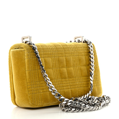 Burberry Velvet Quilted Mini Lola Bag Yellow 3 of 10