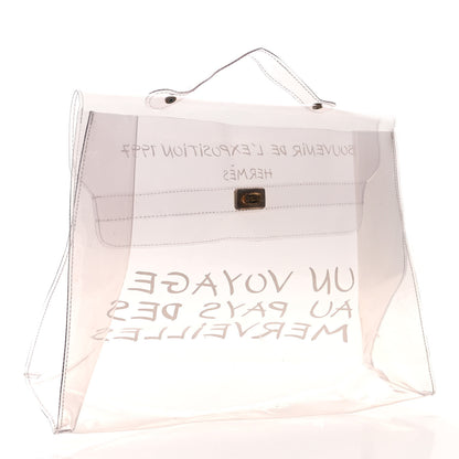 Hermes Vinyl Souvenir De L'Exposition Kelly Transparent 3 of 8