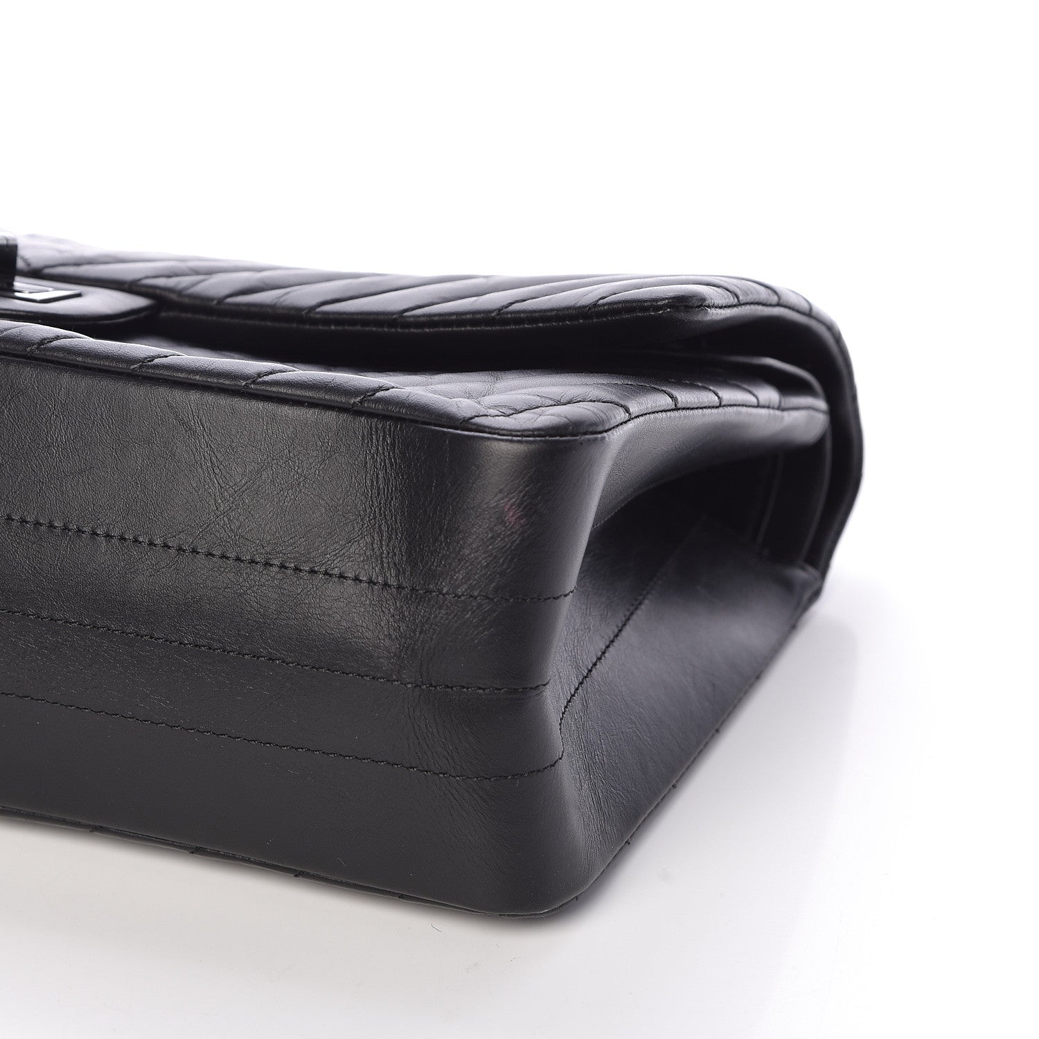 Chanel Aged Calfskin Chevron Quilted 2.55 Reissue 226 So Black 10 of 11
