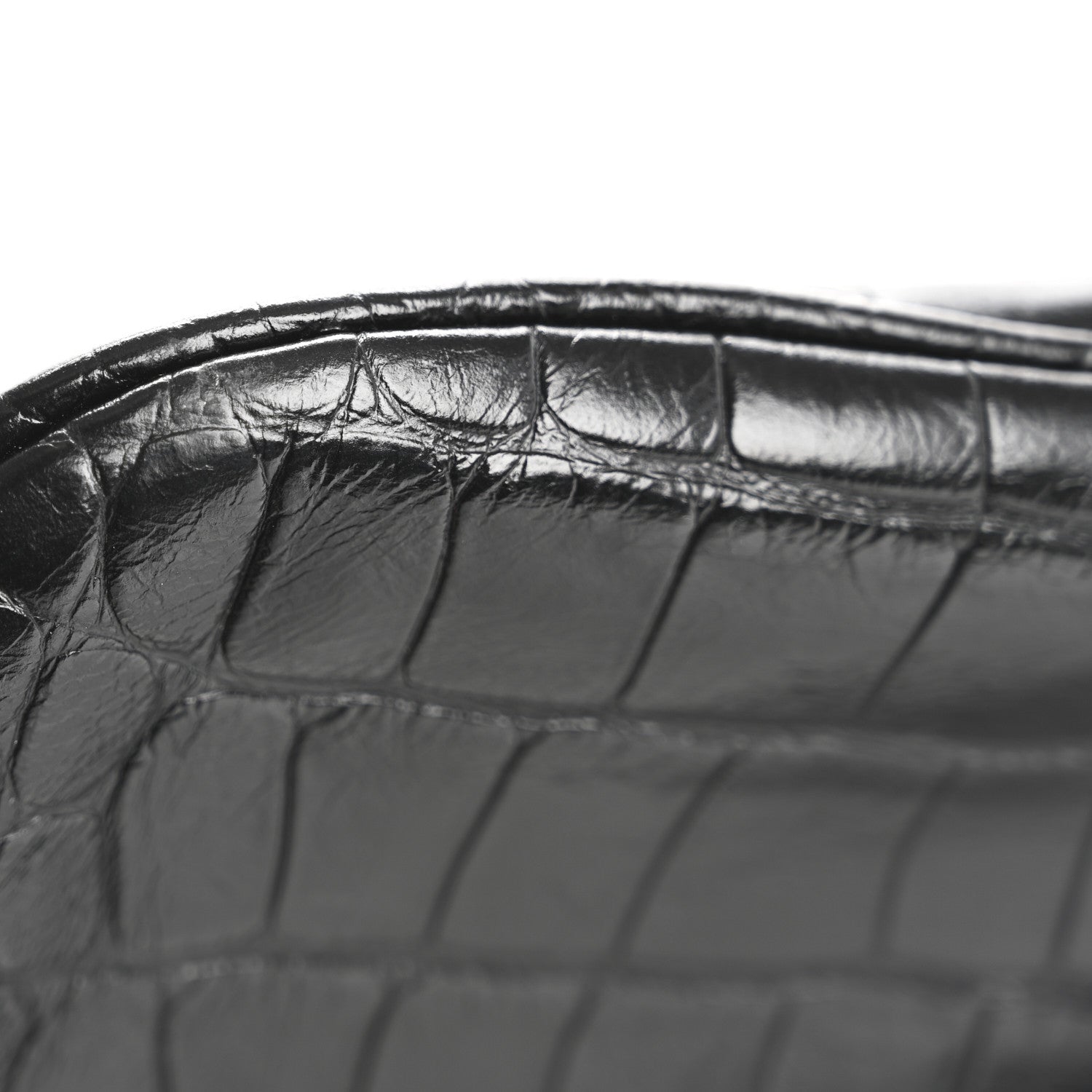 Balenciaga Extra Supple Calfskin Crocodile Embossed Monochrome Mini Le Cagole Multi Pouch Black 11 of 11
