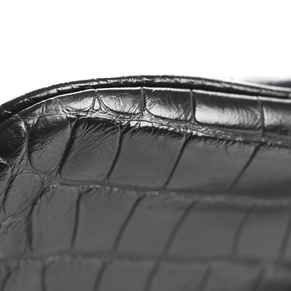 Balenciaga Extra Supple Calfskin Crocodile Embossed Monochrome Mini Le Cagole Multi Pouch Black 11 of 11
