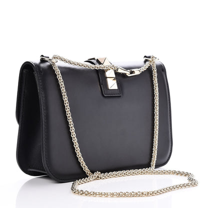 Valentino Garavani Vitello Medium Glam Lock Rockstud Flap Black 4 of 8