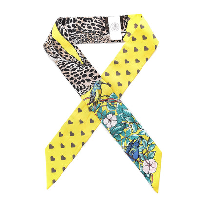 Hermes Silk Jungle Love Love Twilly Jaune Vif Canard 1 of 5
