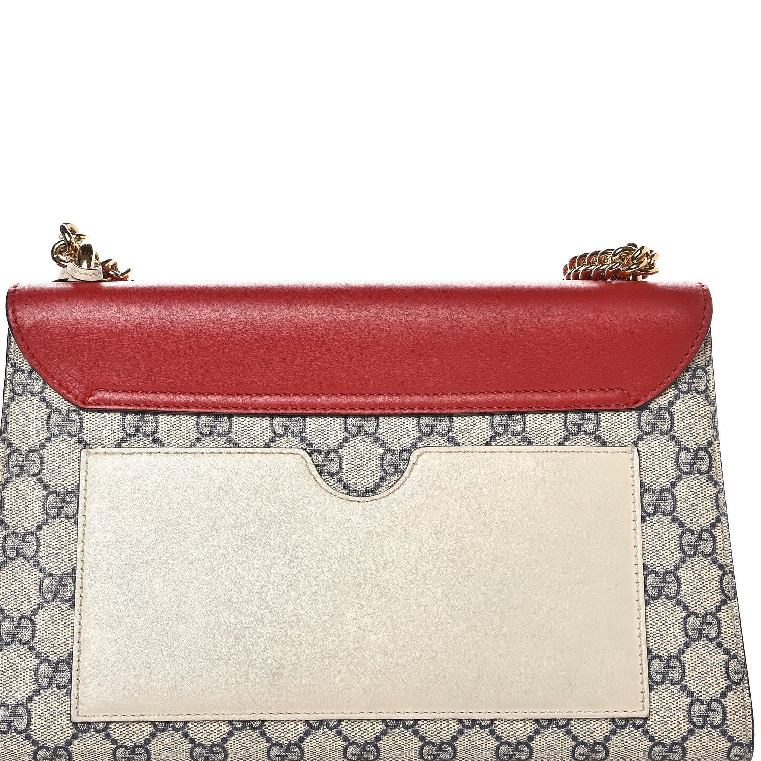 Gucci GG Supreme Monogram Moon Calfskin Medium Padlock Shoulder Bag Beige Blue Hibiscus Red Mystic White 11 of 11