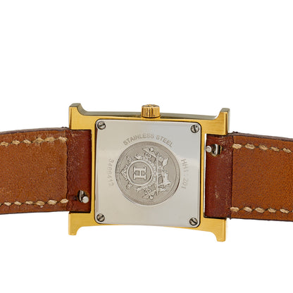 Hermes Stainless Steel Epsom 21mm Heure H Hour Quartz Watch Gold 4 of 4