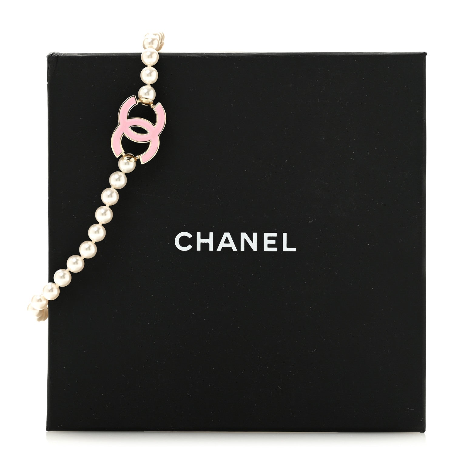 Chanel Pearl Enamel CC Choker Necklace Gold White Pink 6 of 6