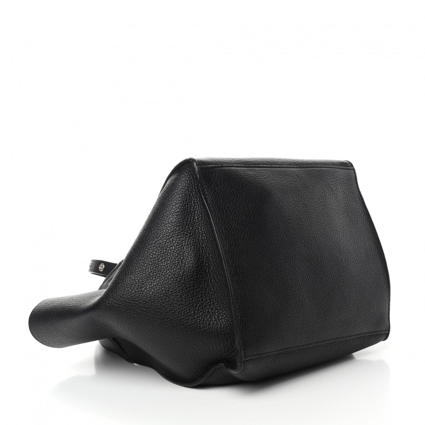 Supple Grained Calfskin Small Big Bag Black