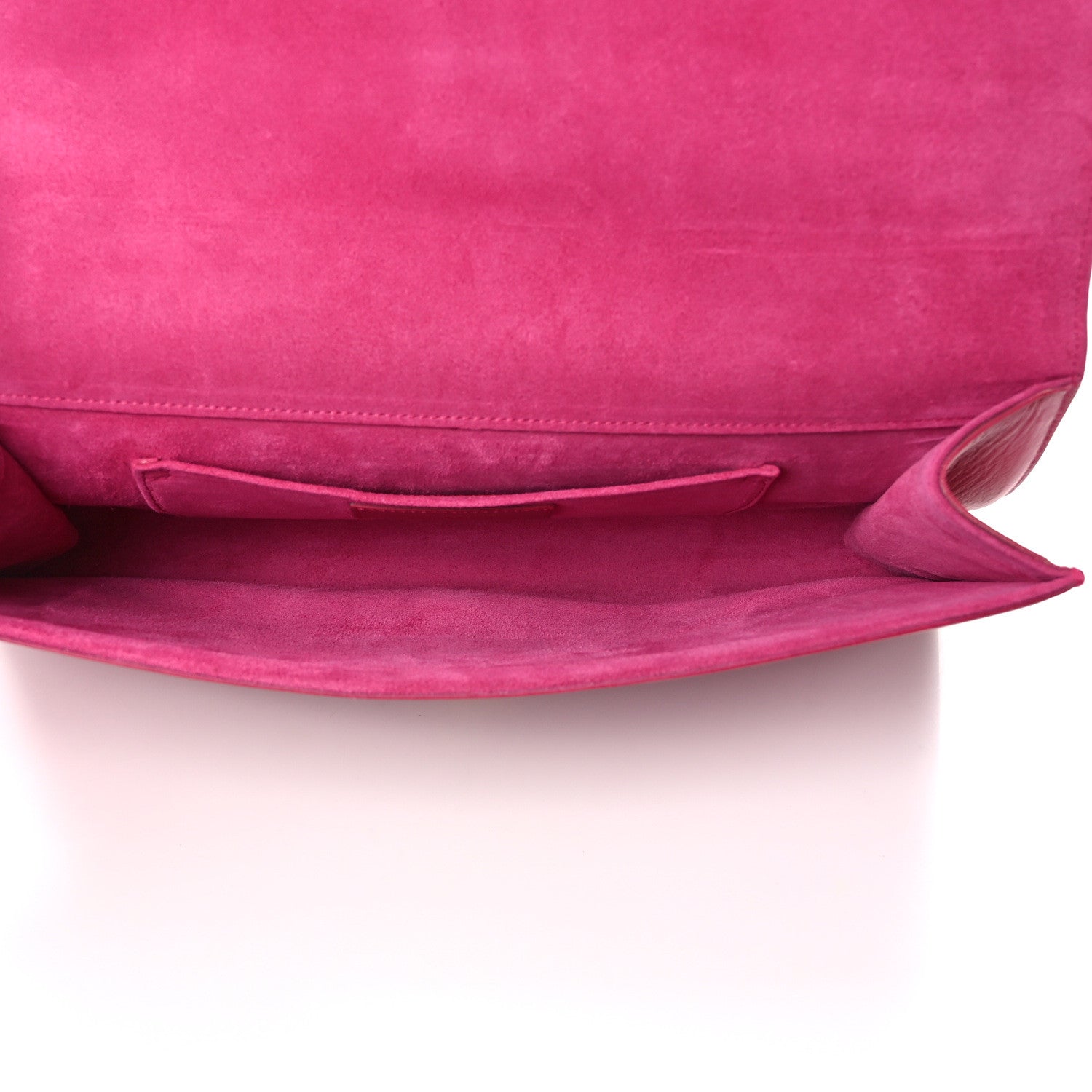 Saint Laurent Calfskin Classic Y Ligne Clutch Fuchsia 4 of 7