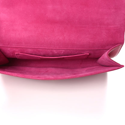 Saint Laurent Calfskin Classic Y Ligne Clutch Fuchsia 4 of 7