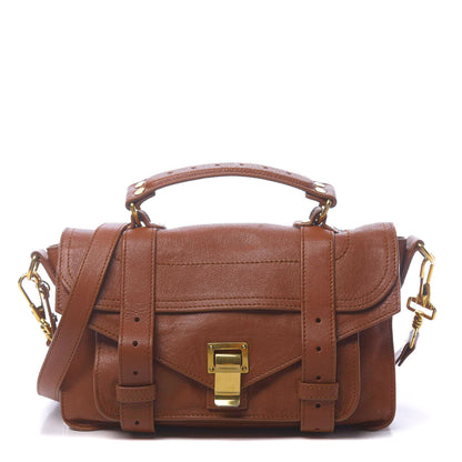 Proenza Schouler Lambskin Tiny PS1 Satchel Saddle 1 of 10