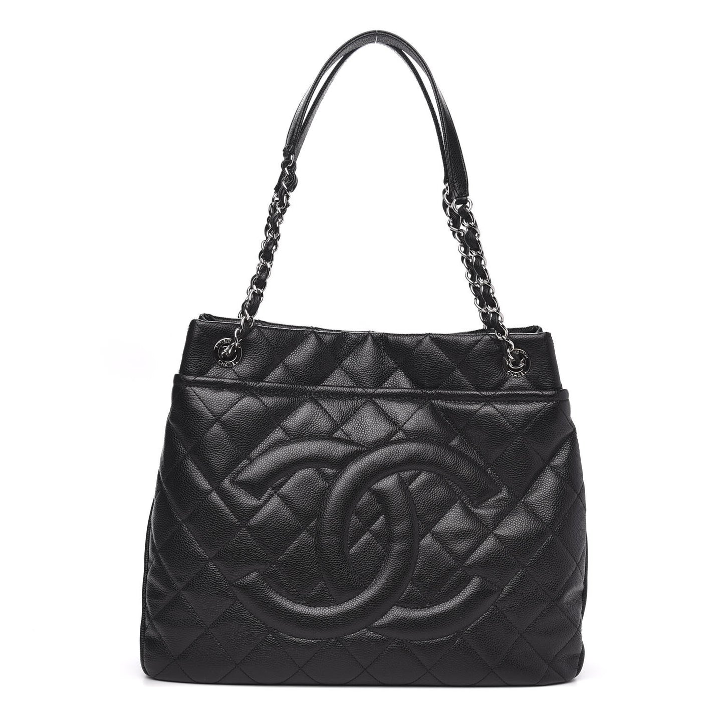 Caviar Quilted Timeless CC Soft Tote Black