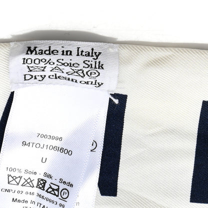 Christian Dior Silk Toile De Jouy Mitzah Scarf White 5 of 5