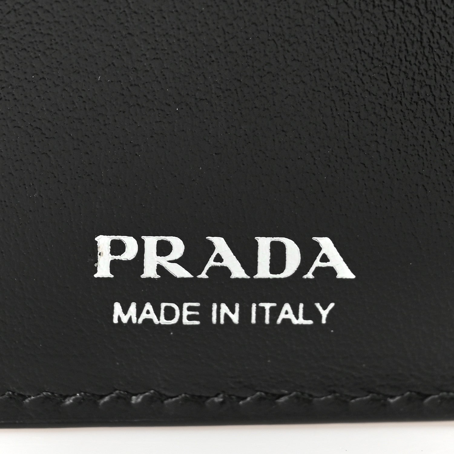 Prada Saffiano Small Triangle Bi-Fold Wallet Black 6 of 6