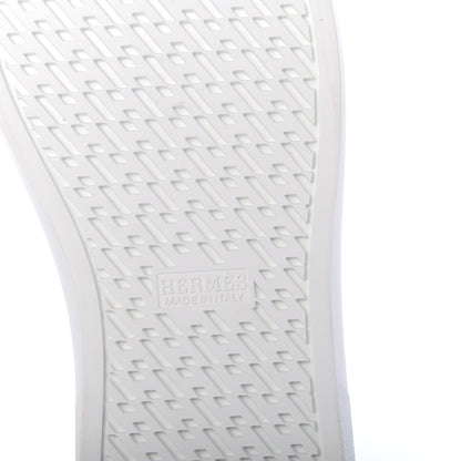 Hermes Nappa Womens Avantage Sneakers 38.5 White Argent 8 of 10