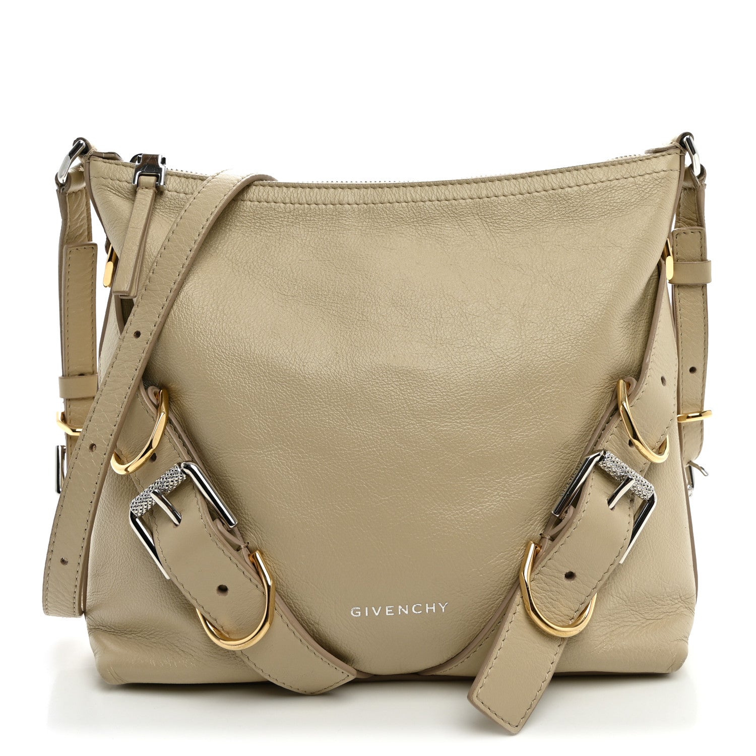 Givenchy Calfskin Small Voyou Bag Ivory 1 of 12