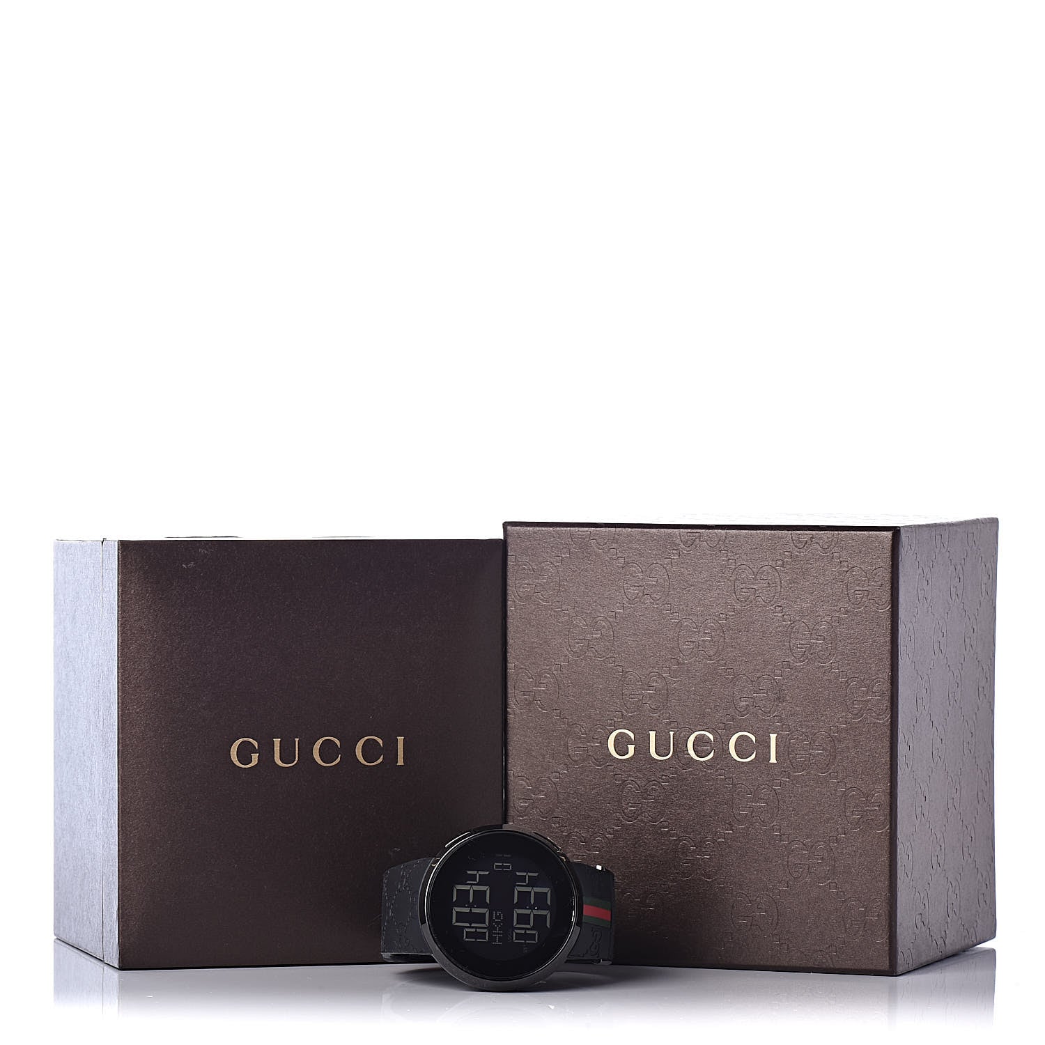 Gucci Stainless Steel Rubber 45mm Digital I-Gucci Web Watch Black 6 of 6