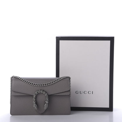 Gucci Dollar Calfskin Crystal Super Mini Dionysus Shoulder Bag Dusty Grey Black Diamond 9 of 9