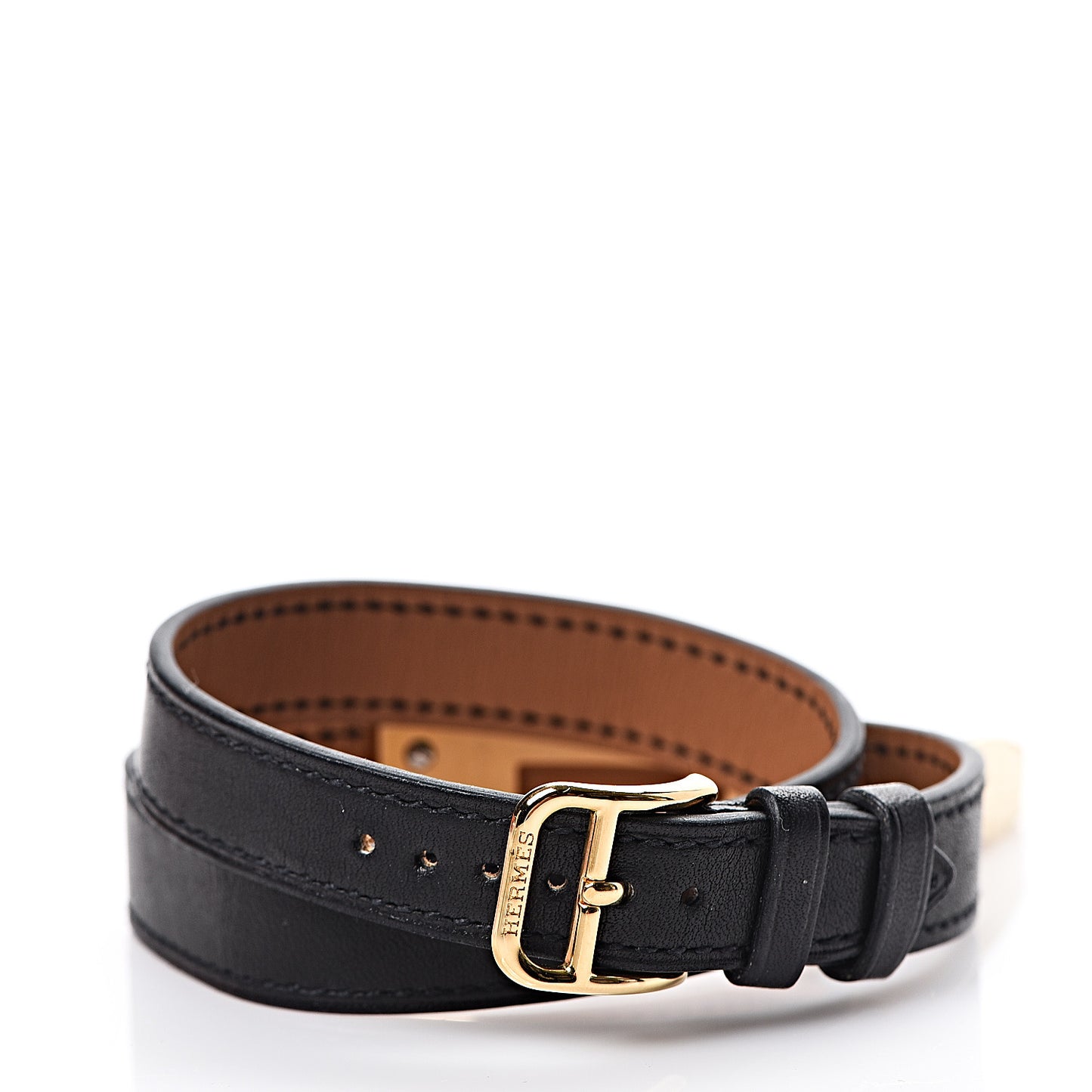 Stainless Steel Barenia 20mm Kelly Cadena Double Tour Quartz Watch Noir