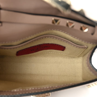 Valentino Garavani Vitello Mini Rockstud Flip Lock Crossbody Bag Poudre 4 of 9