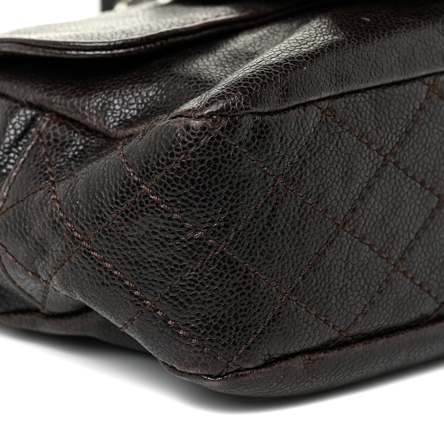 Chanel Glazed Caviar Small Pocket In The City Shoulder Bag Brown 8 of 26