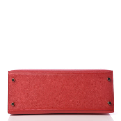 Hermes Epsom Kelly Sellier 28 Rouge Casaque 6 of 40