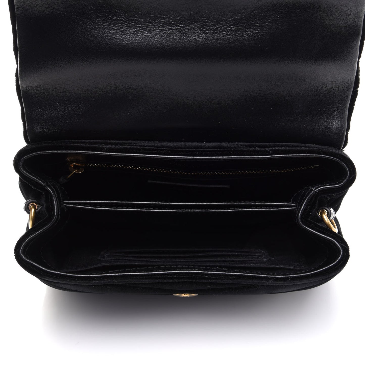 Velvet Y Quilted Monogram Toy Loulou Chain Satchel French Black