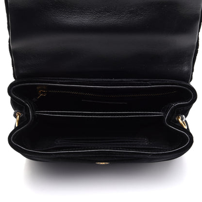 Saint Laurent Velvet Y Quilted Monogram Toy Loulou Chain Satchel French Black 5 of 12