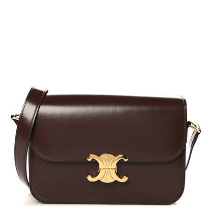 Celine Shiny Calfskin Medium Triomphe Chestnut 1 of 9