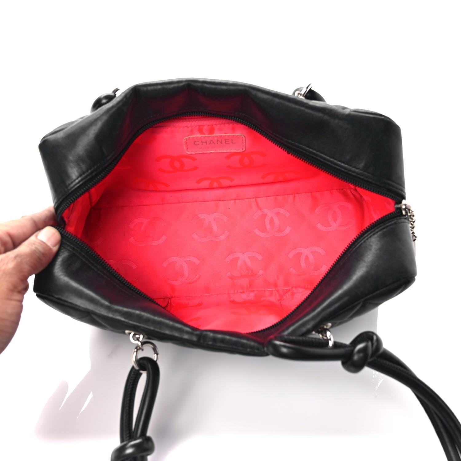 Chanel Calfskin Quilted Large Cambon Bowler Black 5 of 16