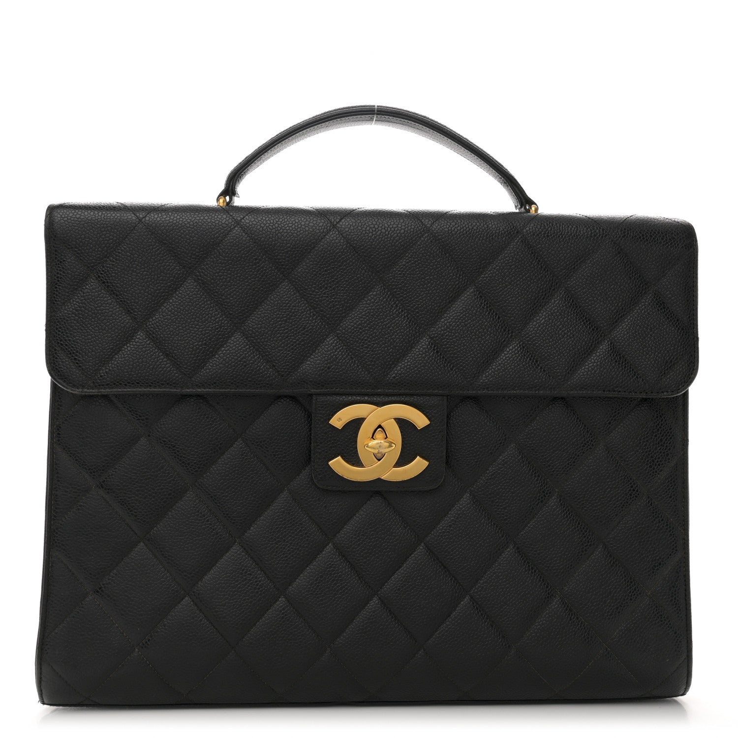 Chanel Caviar Quilted Briefcase Laptop Bag Black 1 of 11