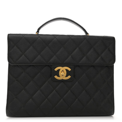 Chanel Caviar Quilted Briefcase Laptop Bag Black 1 of 11