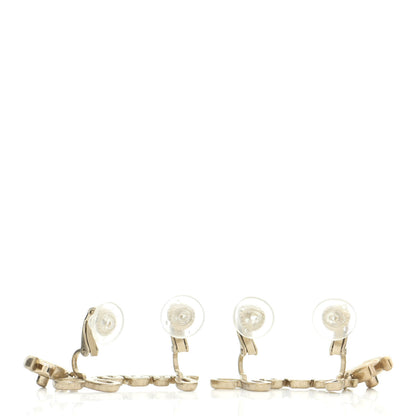 Chanel Metal CC Turnlock Climber Clip On Earrings Gold 3 of 5