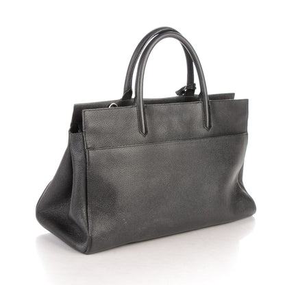 Saint Laurent Grained Calfskin Medium Cabas Rive Gauche Black 3 of 7