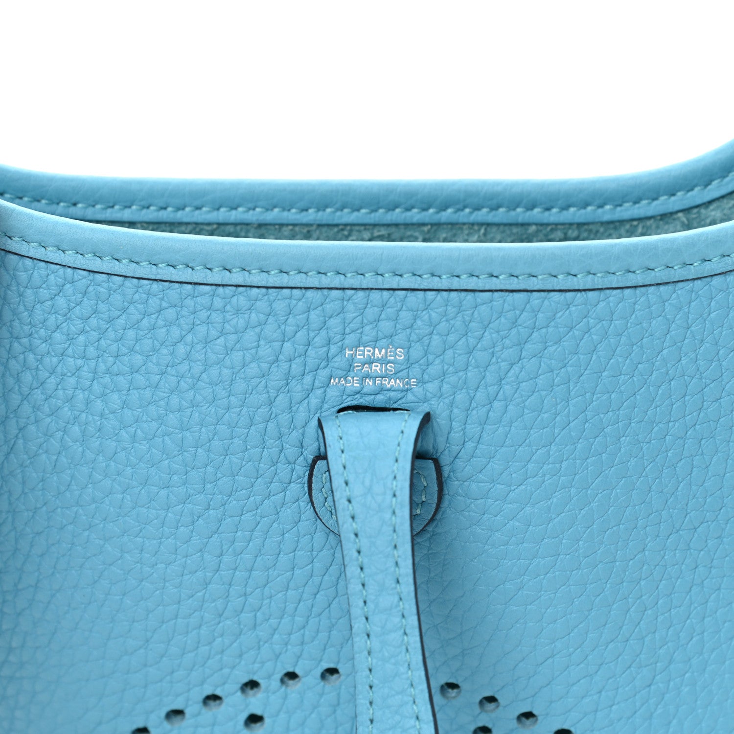 Hermes Taurillon Clemence Evelyne TPM Bleu Du Nord 5 of 10