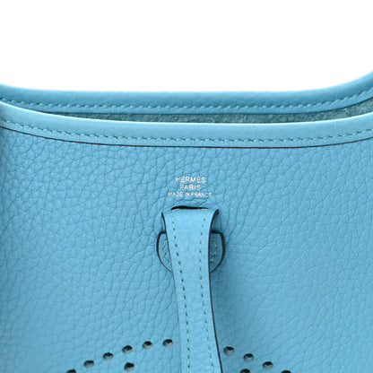 Hermes Taurillon Clemence Evelyne TPM Bleu Du Nord 5 of 10