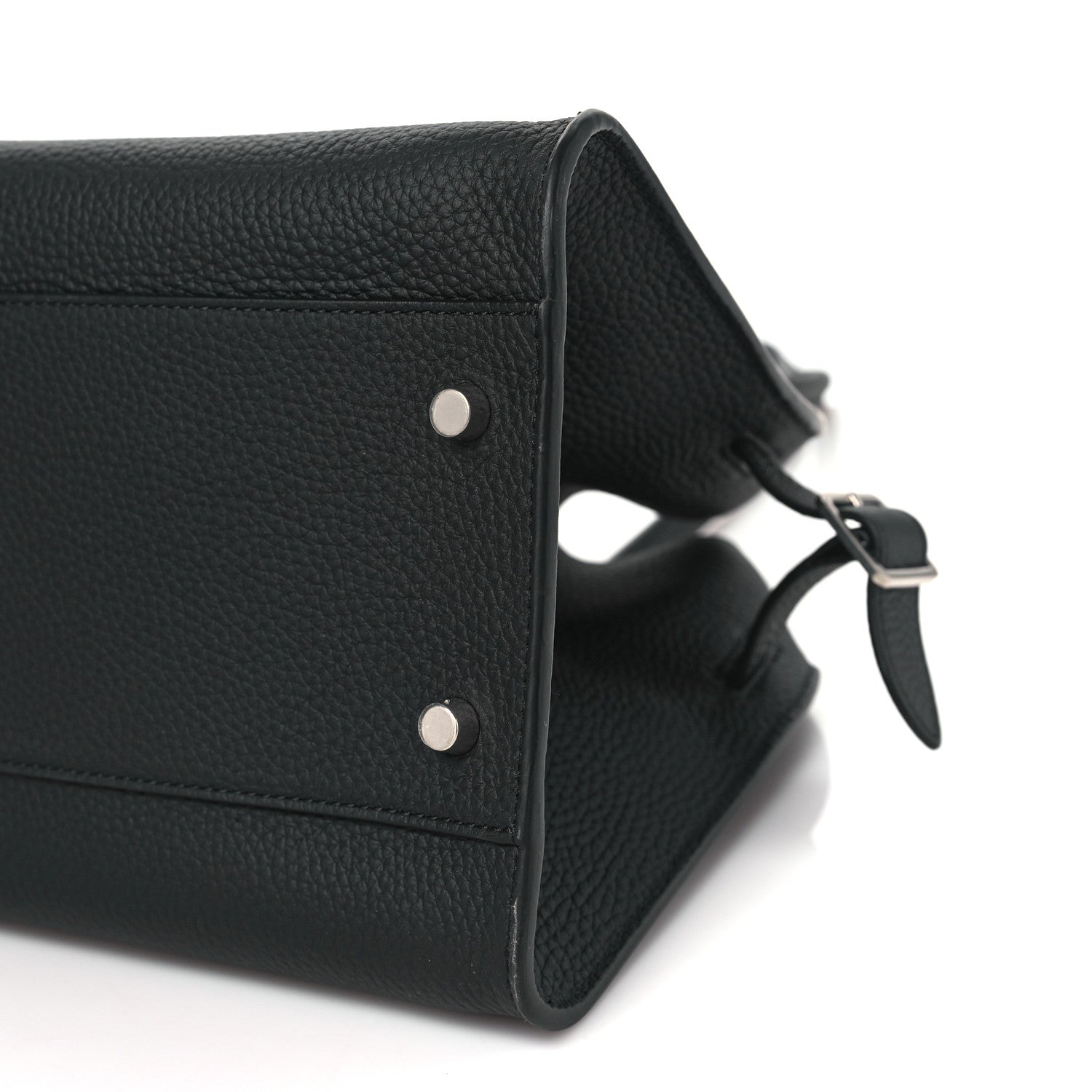 The Row Grained Calfskin Margaux Shoulder 12 Black 9 of 10