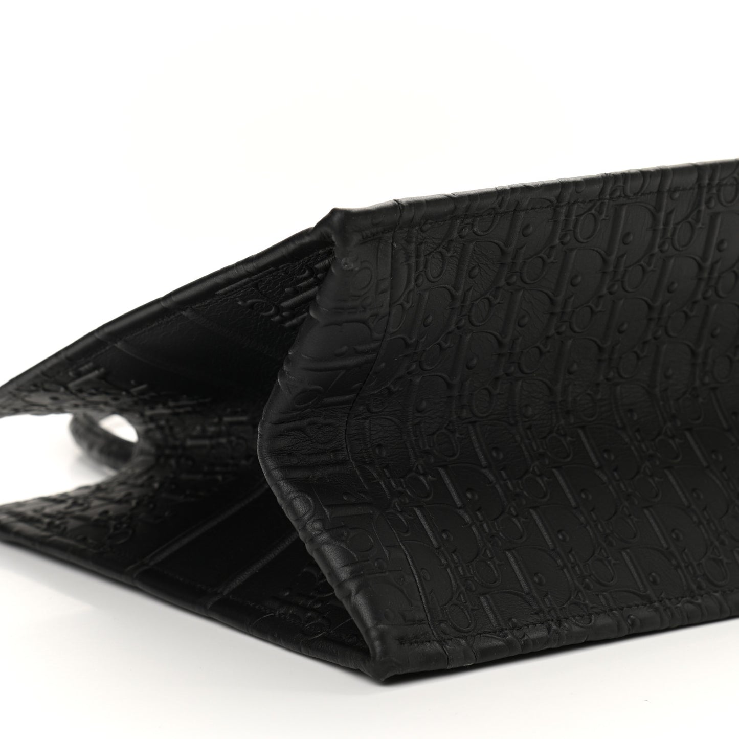 Oblique Calfskin Embossed Medium Book Tote Black