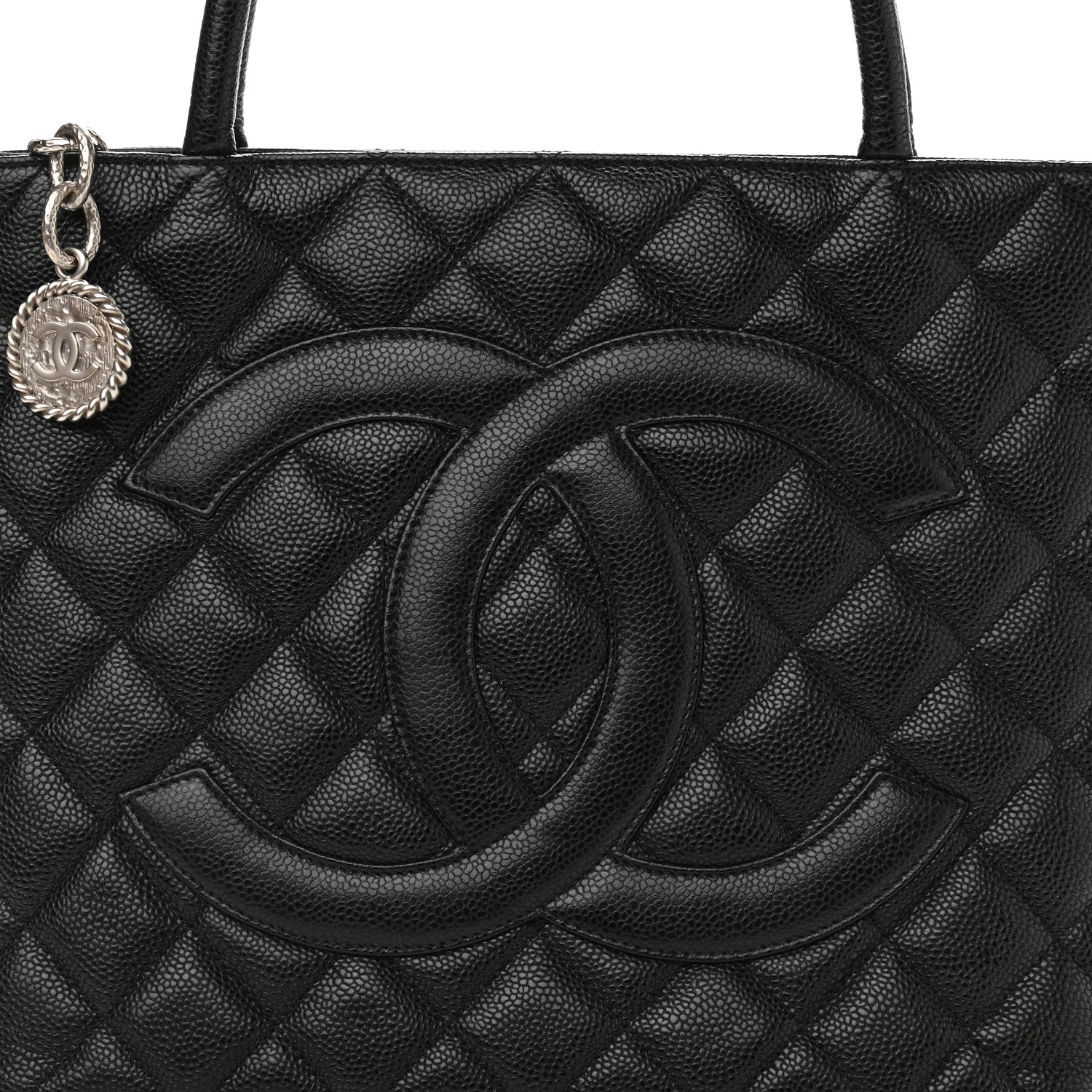 Chanel Caviar Quilted Medallion Tote Black 8 of 10