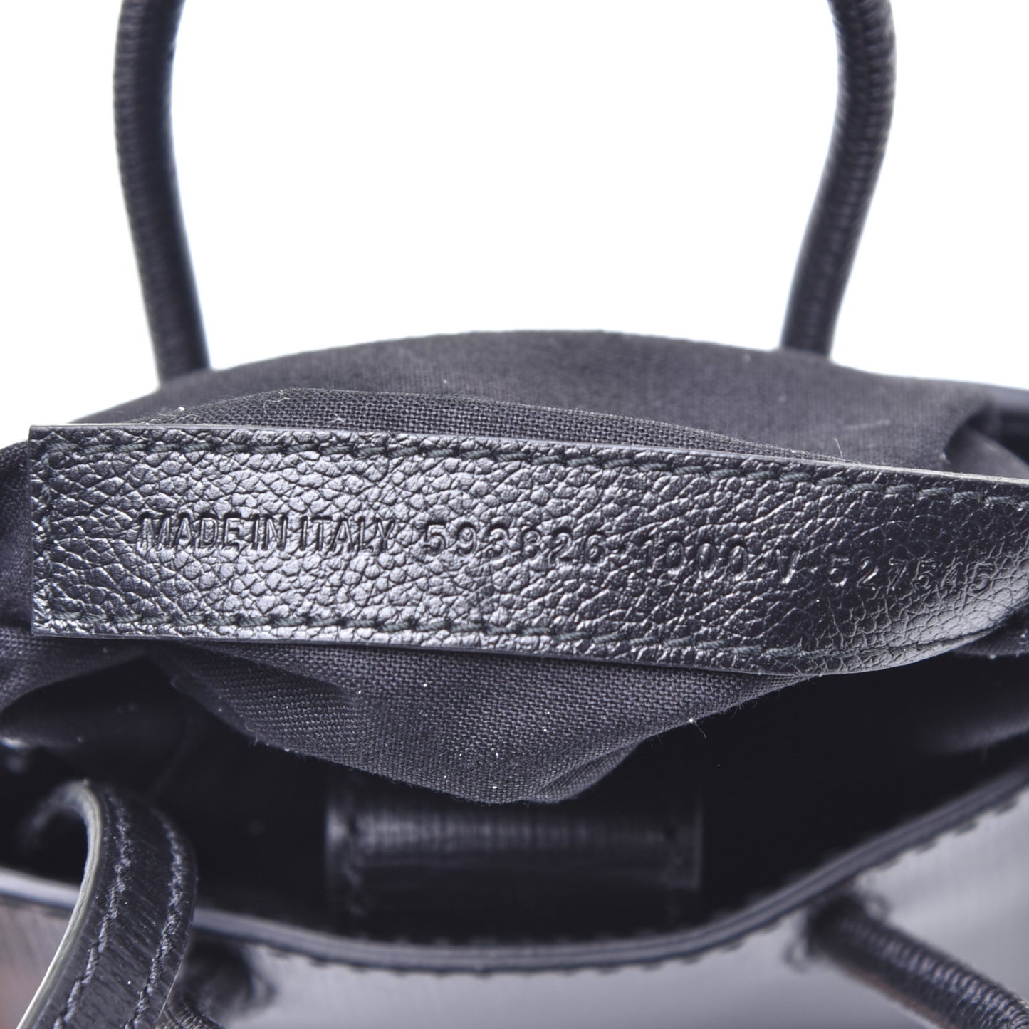 Squared Calfskin Logo Shopping Phone Holder Bag Black
