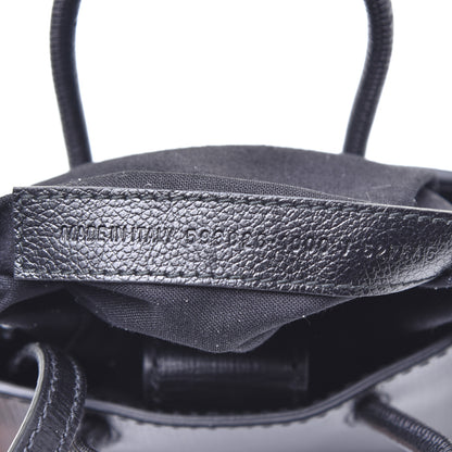 Balenciaga Squared Calfskin Logo Shopping Phone Holder Bag Black 9 of 11