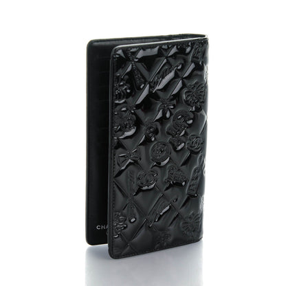 Chanel Patent Calfskin Lucky Symbols Yen Wallet Black 3 of 8