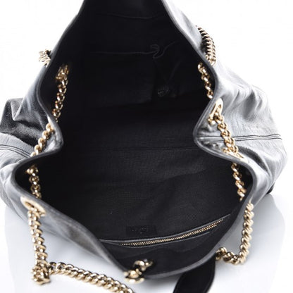 Gucci Patent Medium Soho Chain Shoulder Bag Black 5 of 7