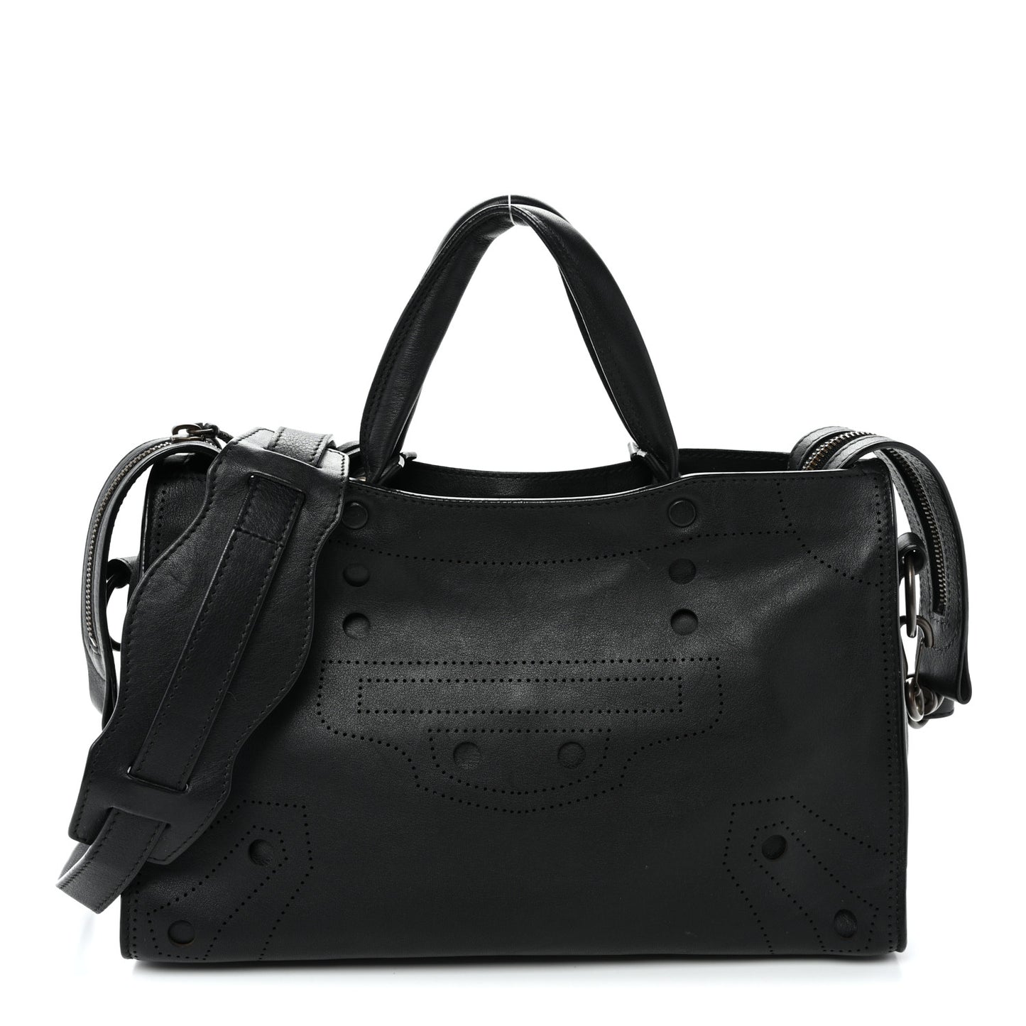 Veau Soyeux Perforated Blackout Hardware S City Black