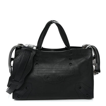 Balenciaga Veau Soyeux Perforated Blackout Hardware S City Black 1 of 11