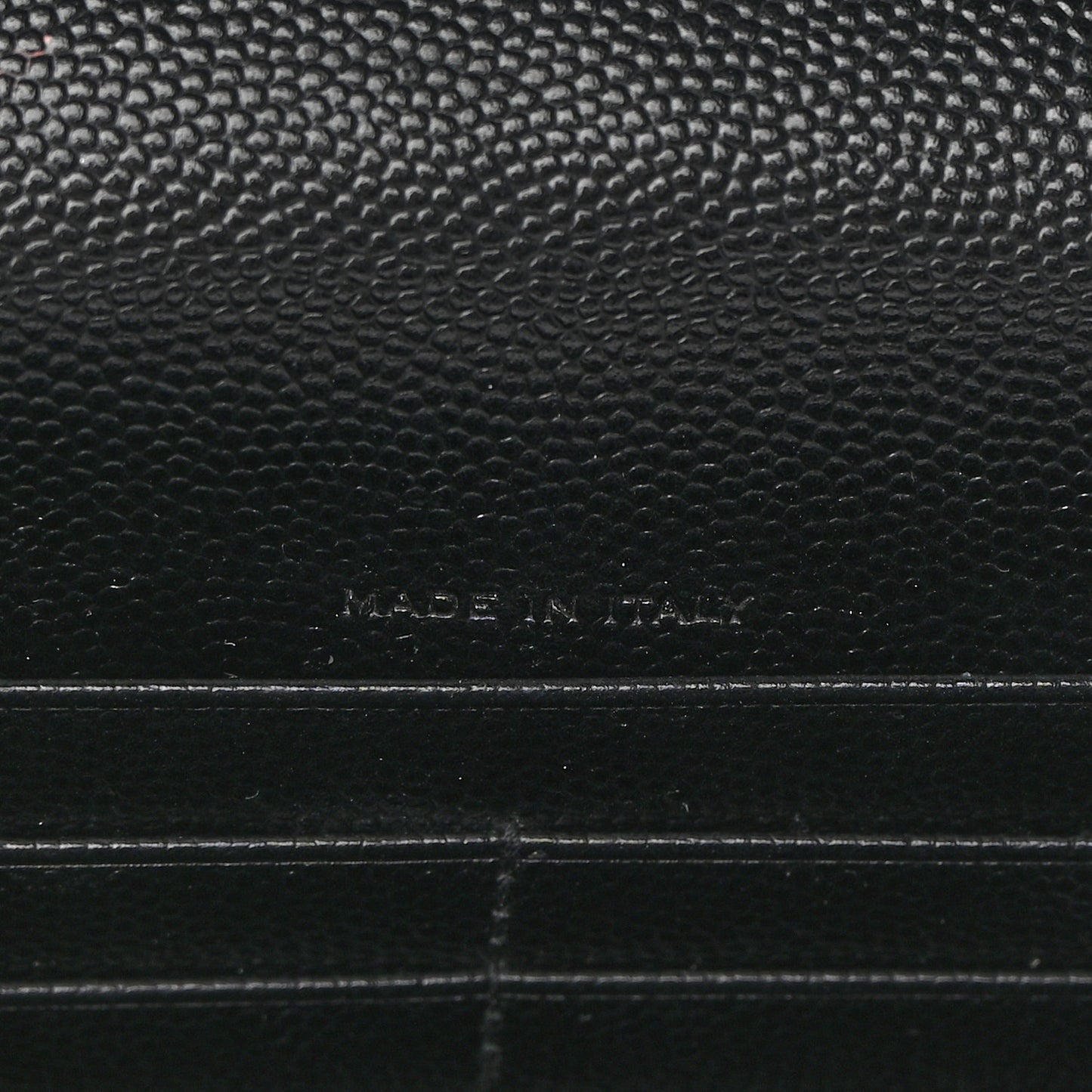 Grain De Poudre Matelasse Chevron Monogram Envelope Chain Wallet Black
