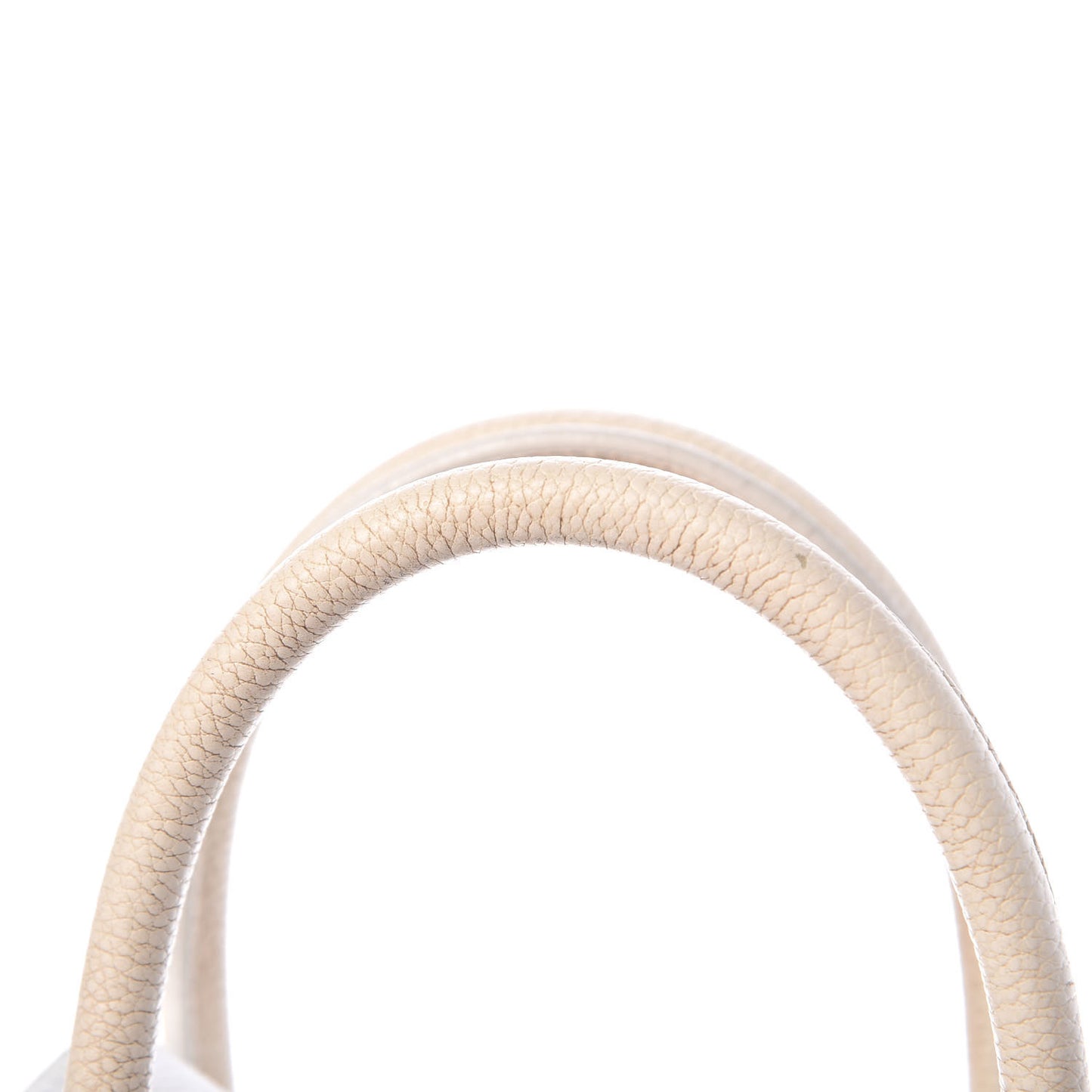 Grained Calfskin Baby Sac De Jour White