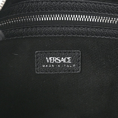 Versace Calfskin Small Repeat Zip Hobo Black 6 of 9